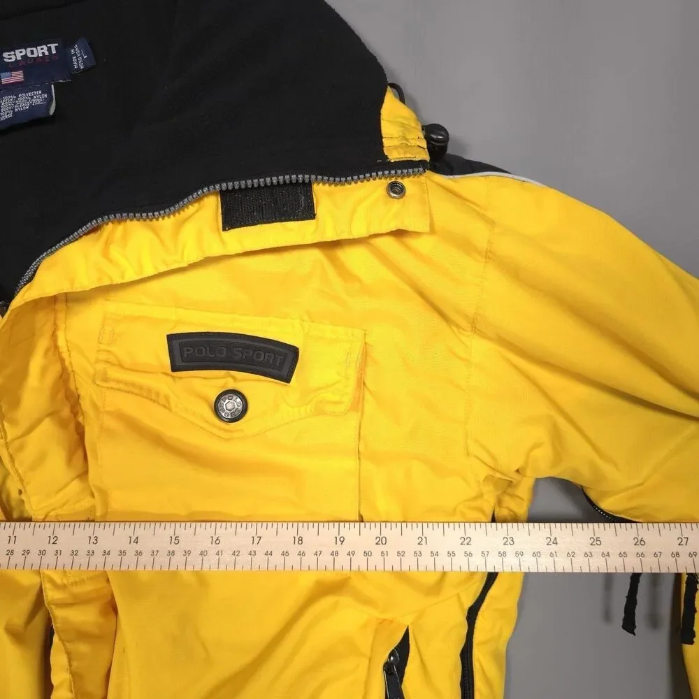 Vintage 1990s POLO SPORT‎ RALPH LAUREN Size L Fleece Lined Nylon Hooded Jacket